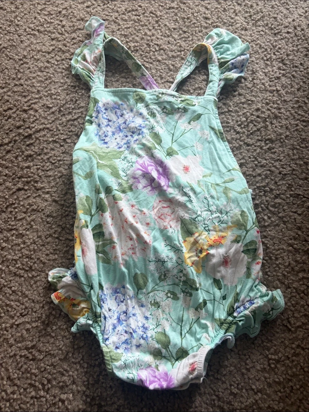 B69 Posh Peanut Ruffle Bubble Romper, 2t